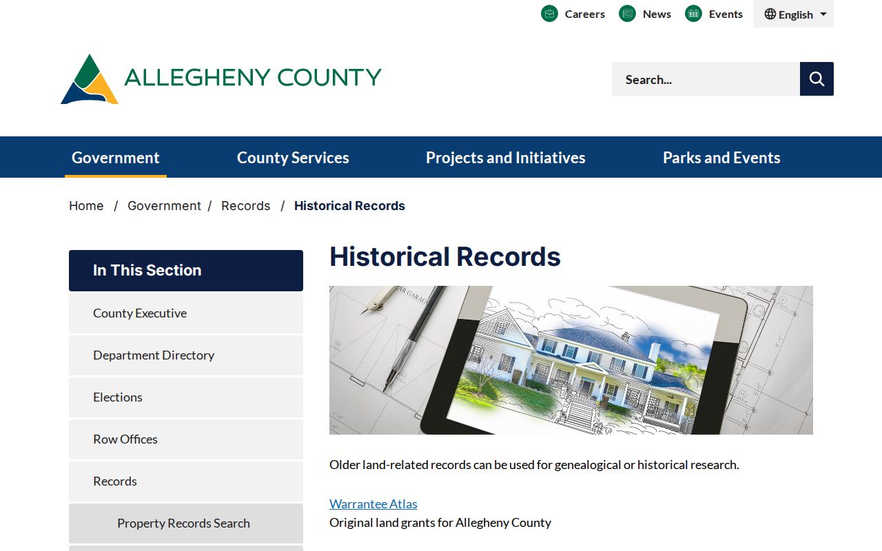 Pittsburgh previous residents research Allegheny County Historical Records page